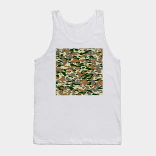 Dark green and brown Camo pattern digital Camouflage Tank Top